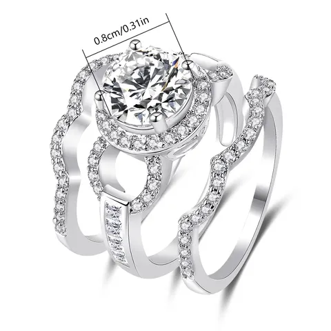 Europe and the United States Finger Ring Ladies Ring Retro Round - view 3