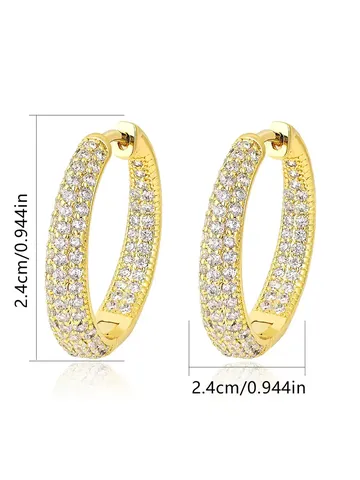 Europe and the United States Men and Women Earrings Full of - view 3