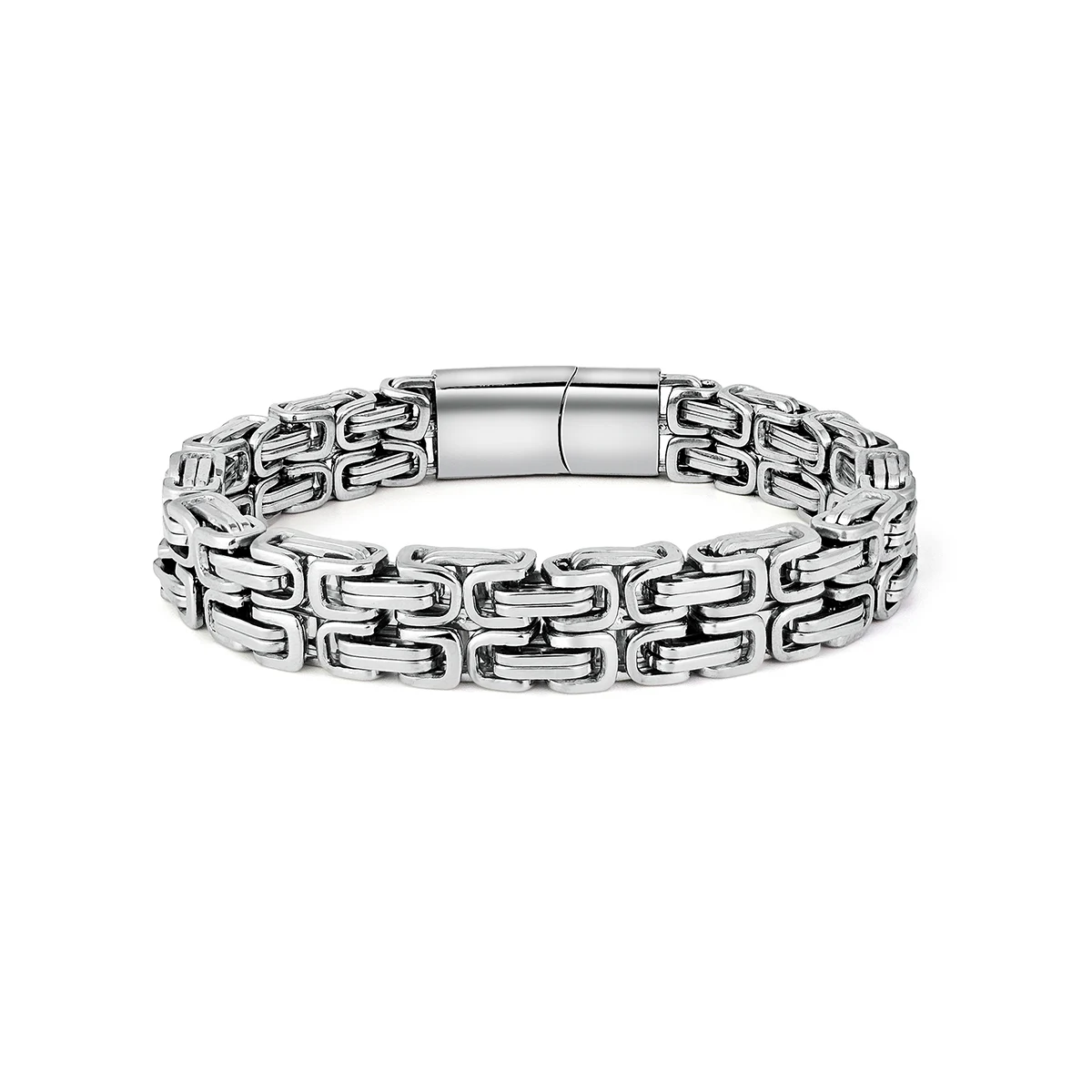Europe and the United States Models Personalized Embossed Chain Men’s Bracelets made by BlueOne Jewelry