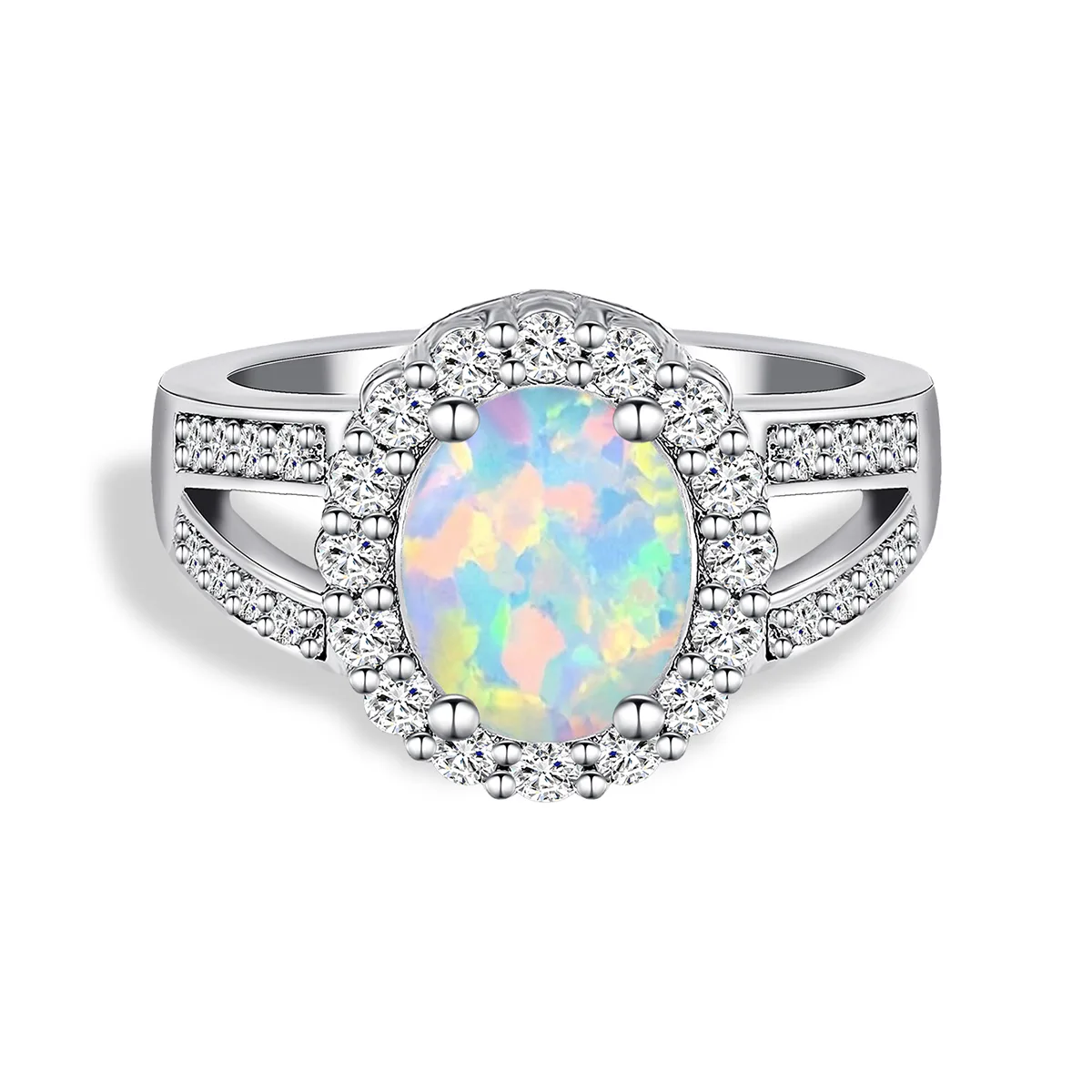 Europe and the United States Ladies Imitation Australian Gemstone Ring Artificial made by BlueOne Jewelry