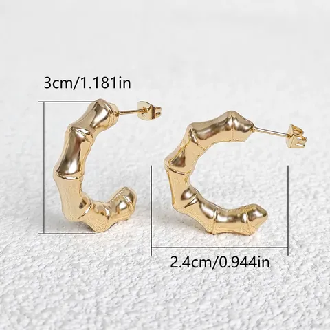Europe and the United States Best-selling Flexible Line C-shaped Earrings Personalized - view 3