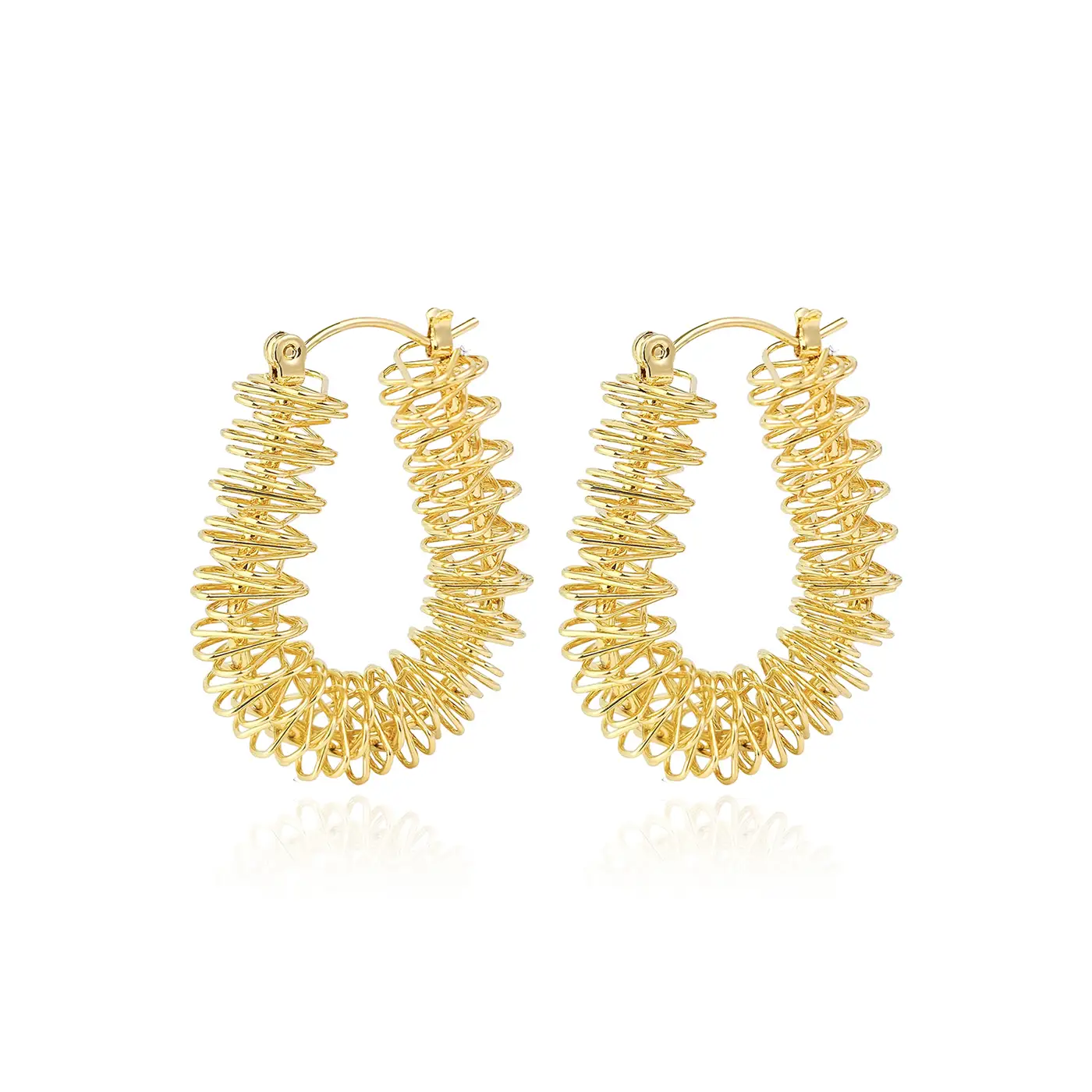 Europe and the United States Niche Design Twisted Irregular Earrings Female made by BlueOne Jewelry