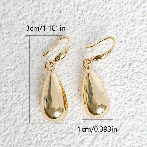 Europe and the United States Retro Niche Stainless Steel Exaggerated Drop Stud Earrings - view 3