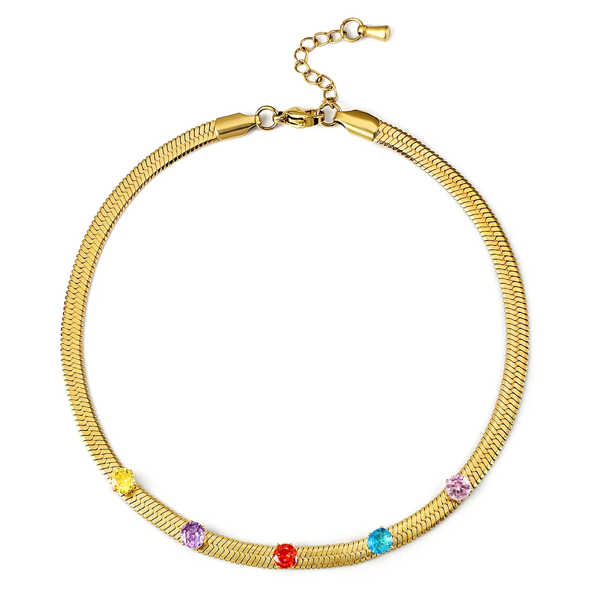 Europe and the United States Simple Snake Bone Anklet Fashionable Design made by BlueOne Jewelry