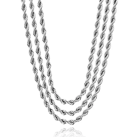 Europe and the United States Stainless Steel Twist Chain Men’s Necklaces - Stainless Steel jewelry made by BlueOne Jewelry