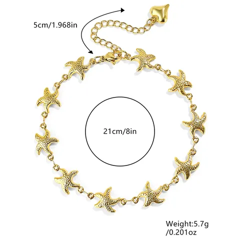 Europe and the United States Starfish Bracelet Jewelry High-class Not Losing - view 3