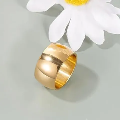 Europe and the United States Titanium Steel Wide Face Ring Men - view 3