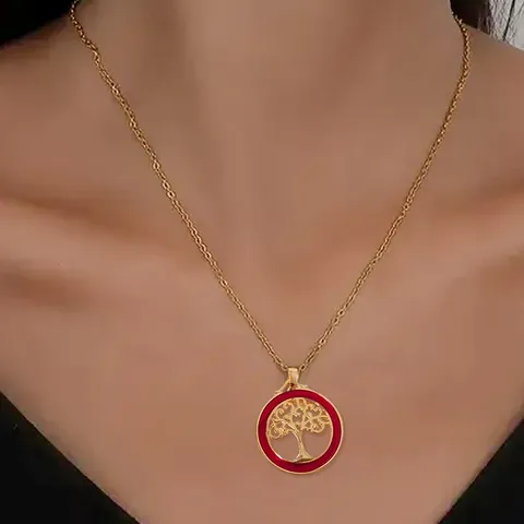 Europe and the United States Wind Fashion Tree of Life Necklace - view 2