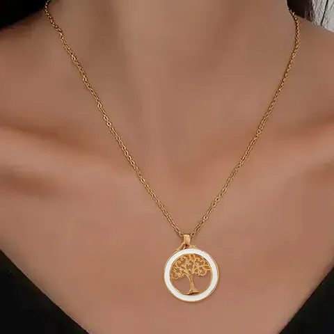 Minimalist Europe and the United States Wind Fashion Tree of Life Necklace - view 2