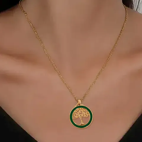 Europe and the United States Wind Fashion Tree of Life Necklace - Style 1413 - view 2
