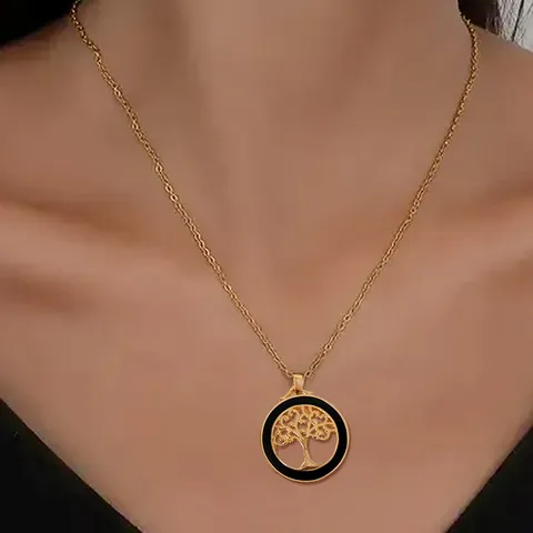 Plated Brass Europe and the United States Wind Fashion Tree of Life Necklace - view 2