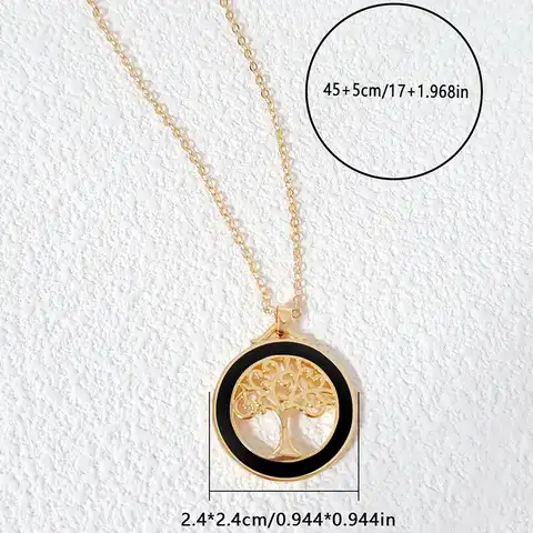 Plated Brass Europe and the United States Wind Fashion Tree of Life Necklace - view 3
