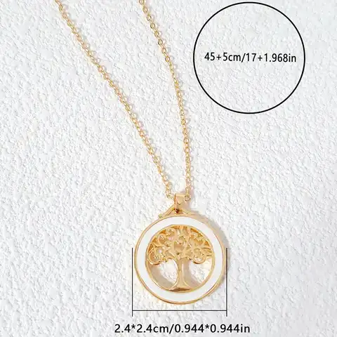 Minimalist Europe and the United States Wind Fashion Tree of Life Necklace - view 3
