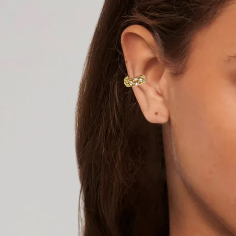 Europe and the United States Wind Lace Zirconia High-quality Personalized Ear Stud Earrings - view 2
