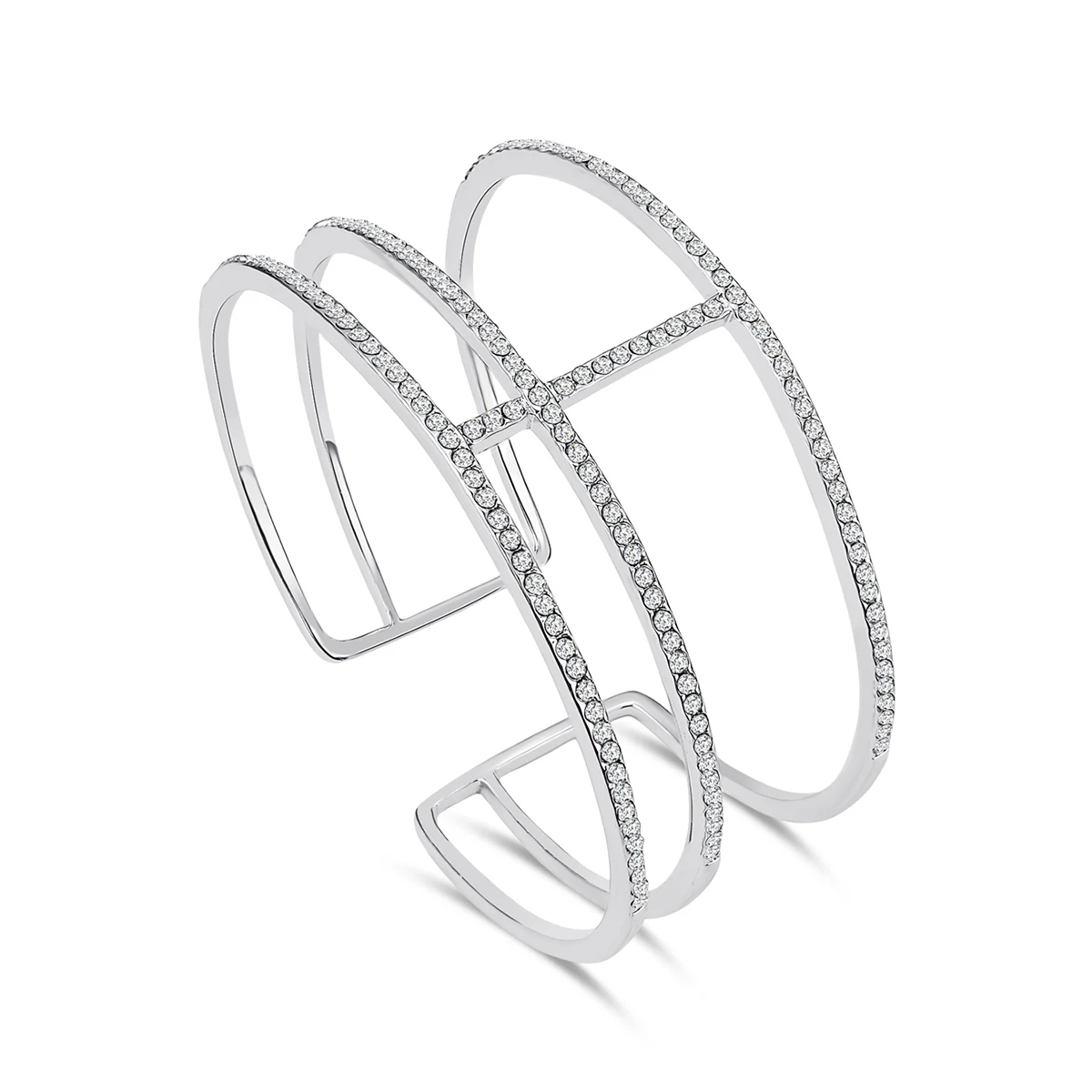 Europe and the United States Wind Simple Atmosphere High-grade Micro-encrusted Zirconia Charm Bracelet made by BlueOne Jewelry