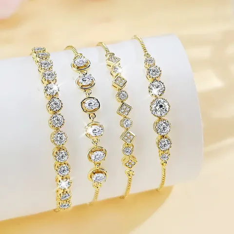 Europe and the United States Women’s Models Hip-hop Stretch Adjustable Full Charm Bracelet - view 3