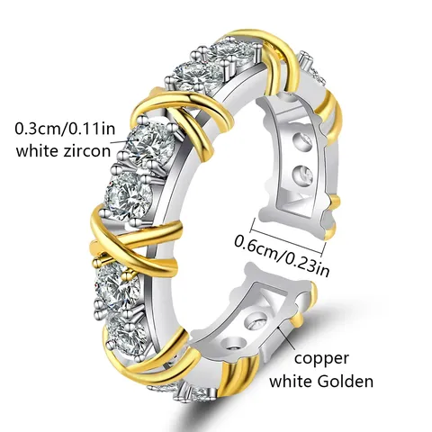 Europe and the United States Women’s Rings Copper Gold Plated Niche - view 3