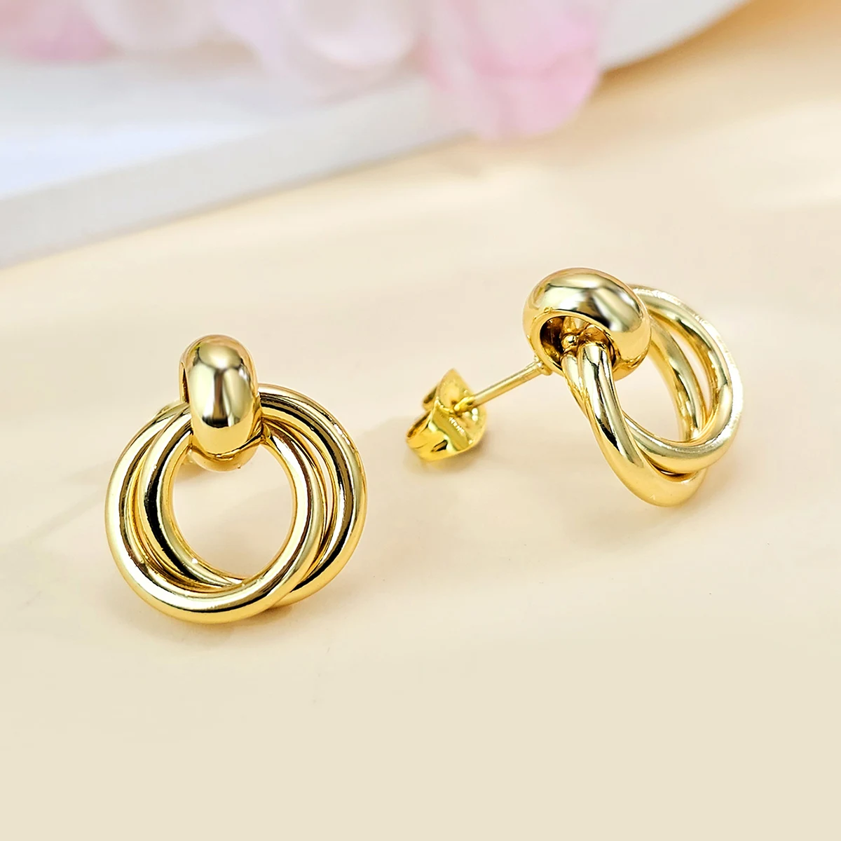 European & American Earrings Fashion-forward Design: Metallic Retro Statement Studs Versatile made by BlueOne Jewelry