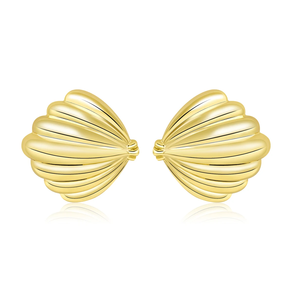 European & American Fashion Minimalist Niche Stainless Steel Striped Thread Stud Earrings made by BlueOne Jewelry