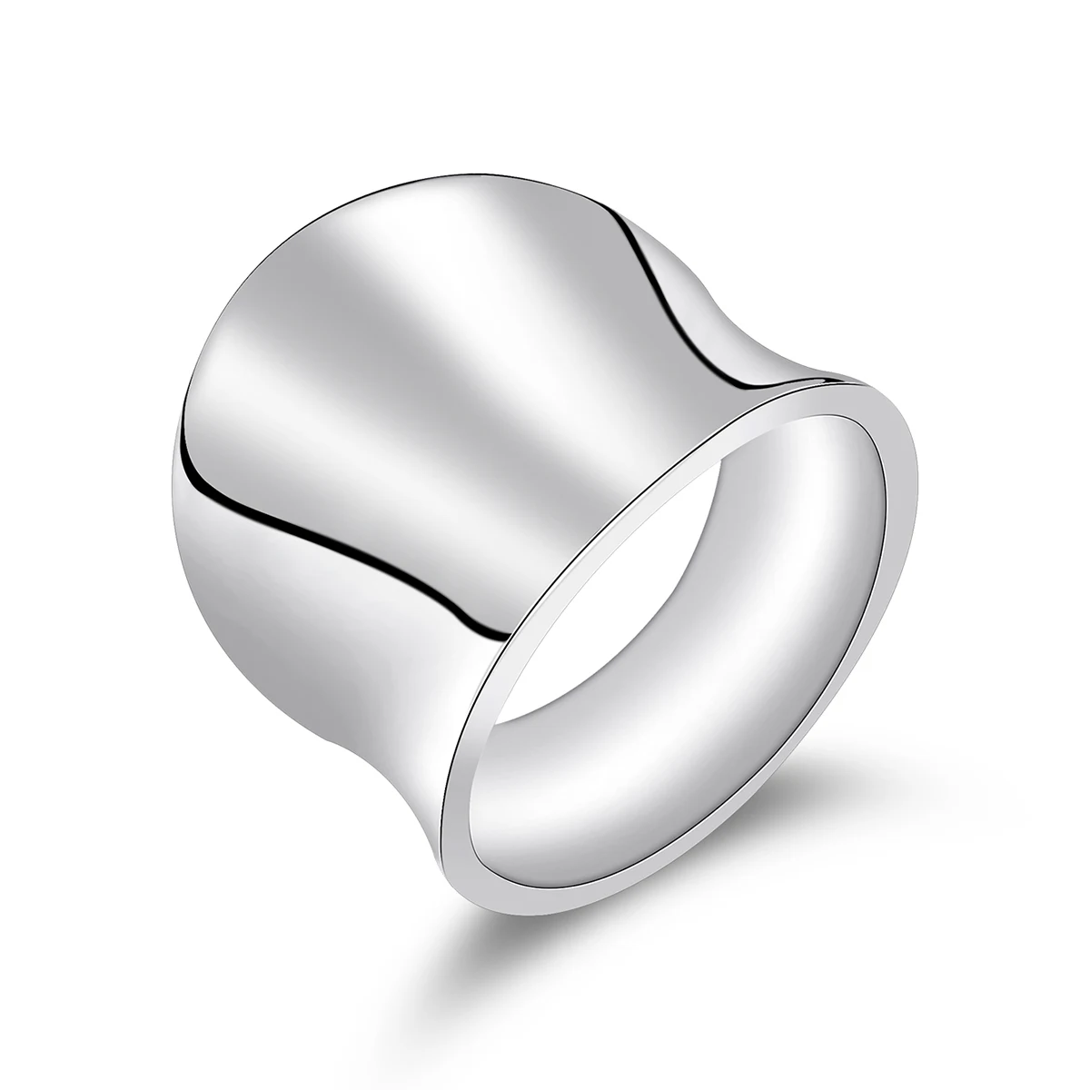 European & American Fashion Titanium Steel Men’s Ring Wide Band Stainless made by BlueOne Jewelry