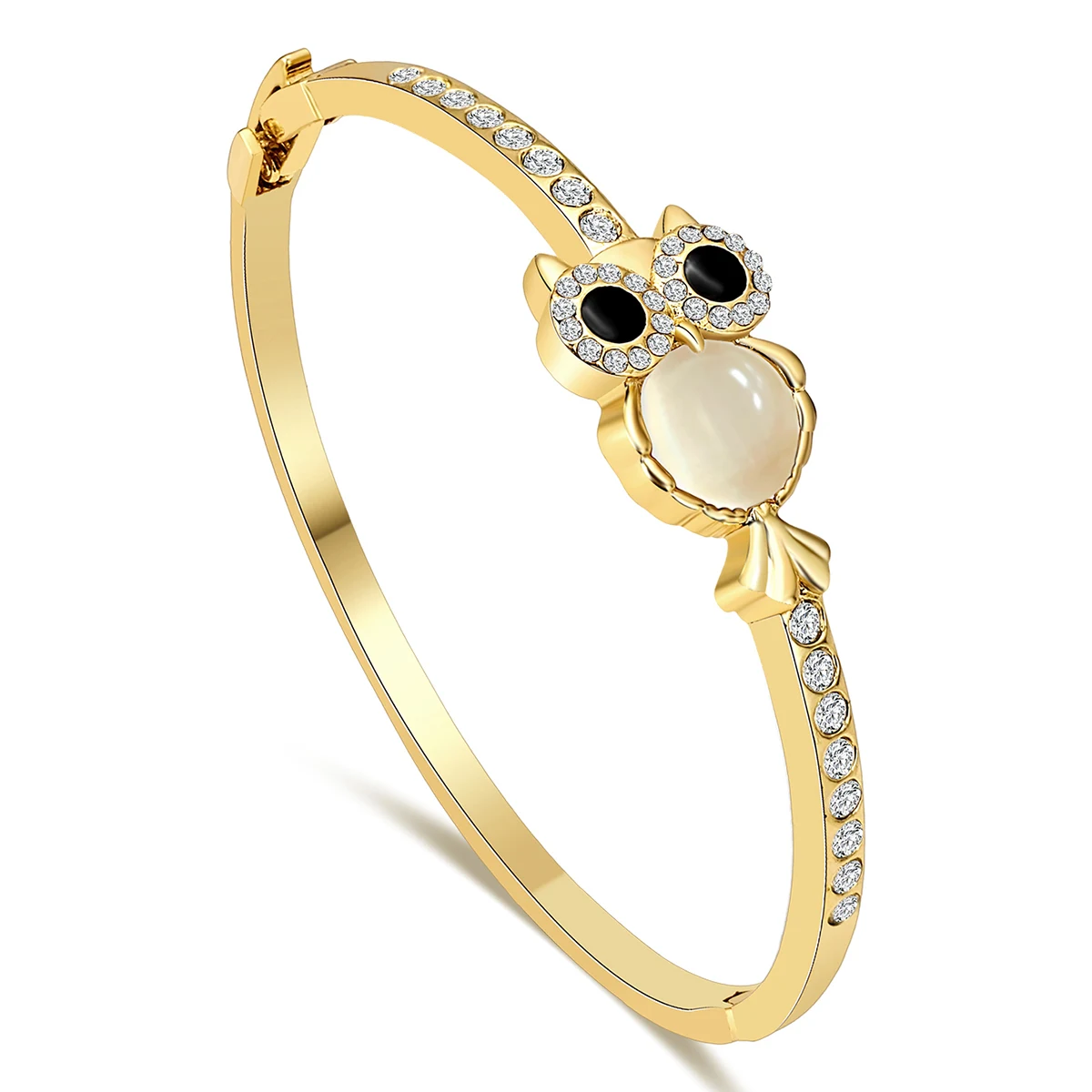 European and American Fashionable and Simple Micro-inlaid Zircon Owl Bracelet and made by BlueOne Jewelry