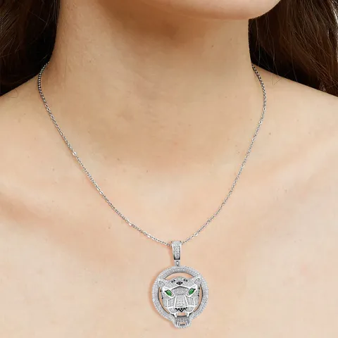 European and American Wind Leopard Full Diamond Personality Necklace Adjustable Chain Y-Necklace - view 2