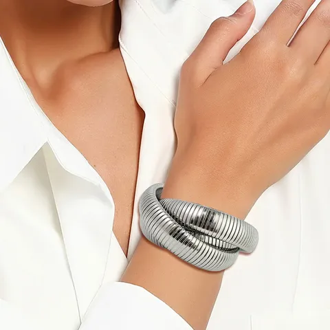 Exaggerated Versatile Punk Style Three-layer Bracelet Female Europe and the United - view 2