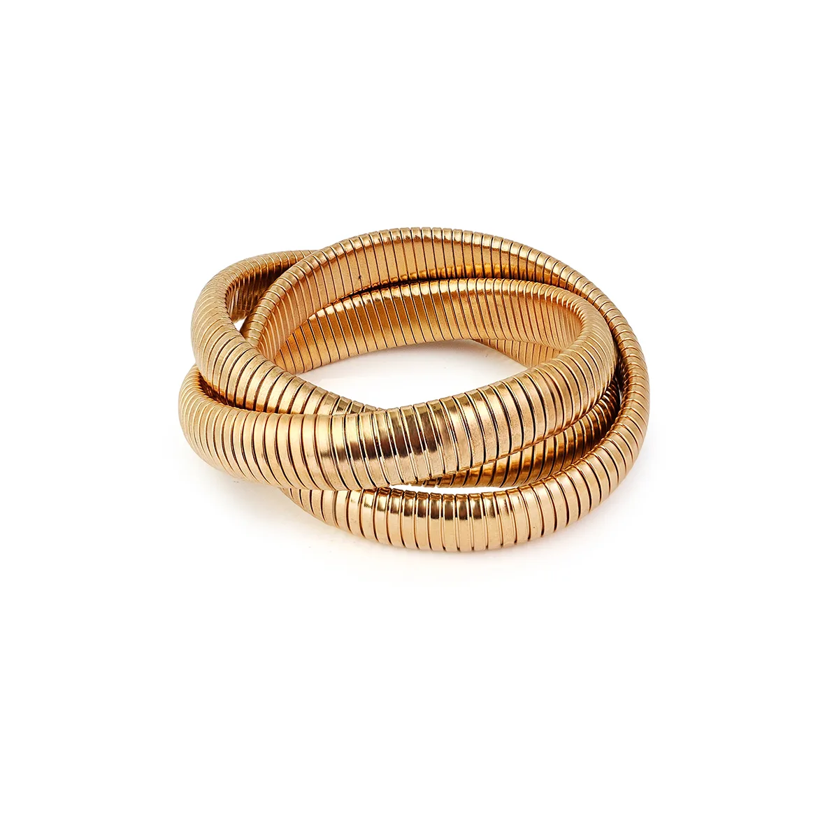 Plated Brass Exaggerated Versatile Punk Style Three-layer Bracelet Female Europe and the United made by BlueOne Jewelry
