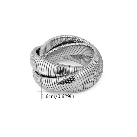 Exaggerated Versatile Punk Style Three-layer Bracelet Female Europe and the United - view 3