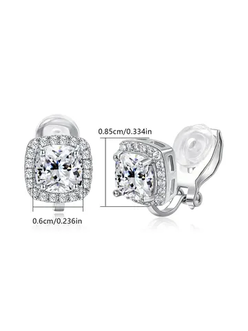 Models Ear Clips Female Cubic Zircon Inlaid White Diamond Exquisite Small Ear Cuffs - view 3