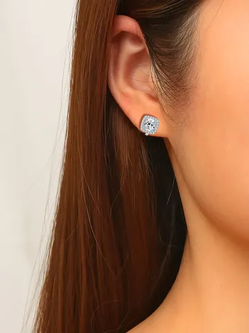 Models Ear Clips Female Cubic Zircon Inlaid White Diamond Exquisite Small Ear Cuffs - view 2