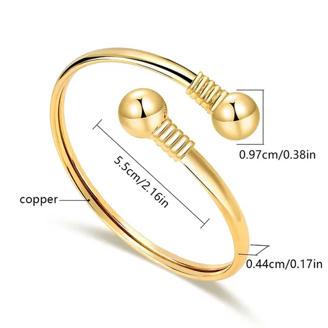 Plated Brass Direct Sale Open Bracelet Bangle Bracelet Lucky Blessing Jewelry - view 3