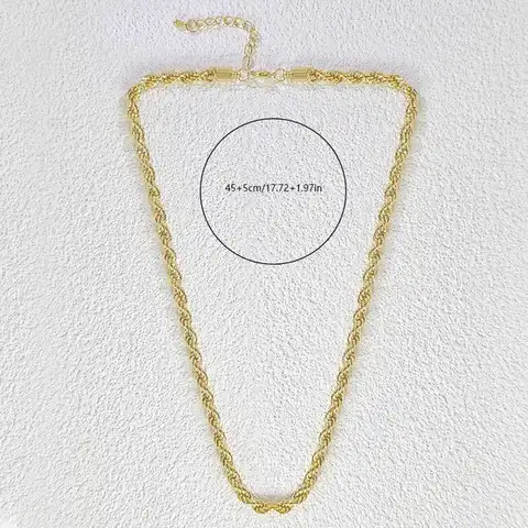 Vacuum Plating Stainless Steel Twist Necklace Titanium Steel Fashion Hip-hop Pendant - view 3