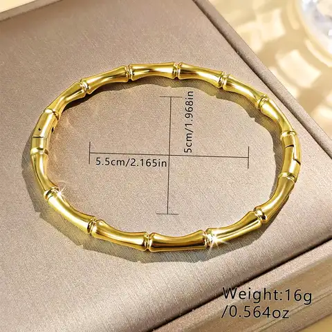 Minimalist Fashion Bamboo Titanium Steel Bracelet Female Summer Niche Ins Stainless Steel - view 3