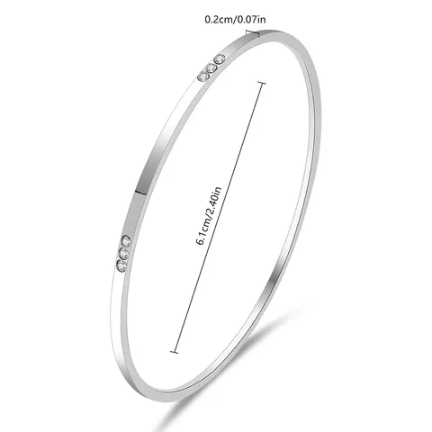 Cubic Zirconia Fashion Creative Zirconium Steel Bracelet for Women Trending Style Elegant Aesthetic - view 3