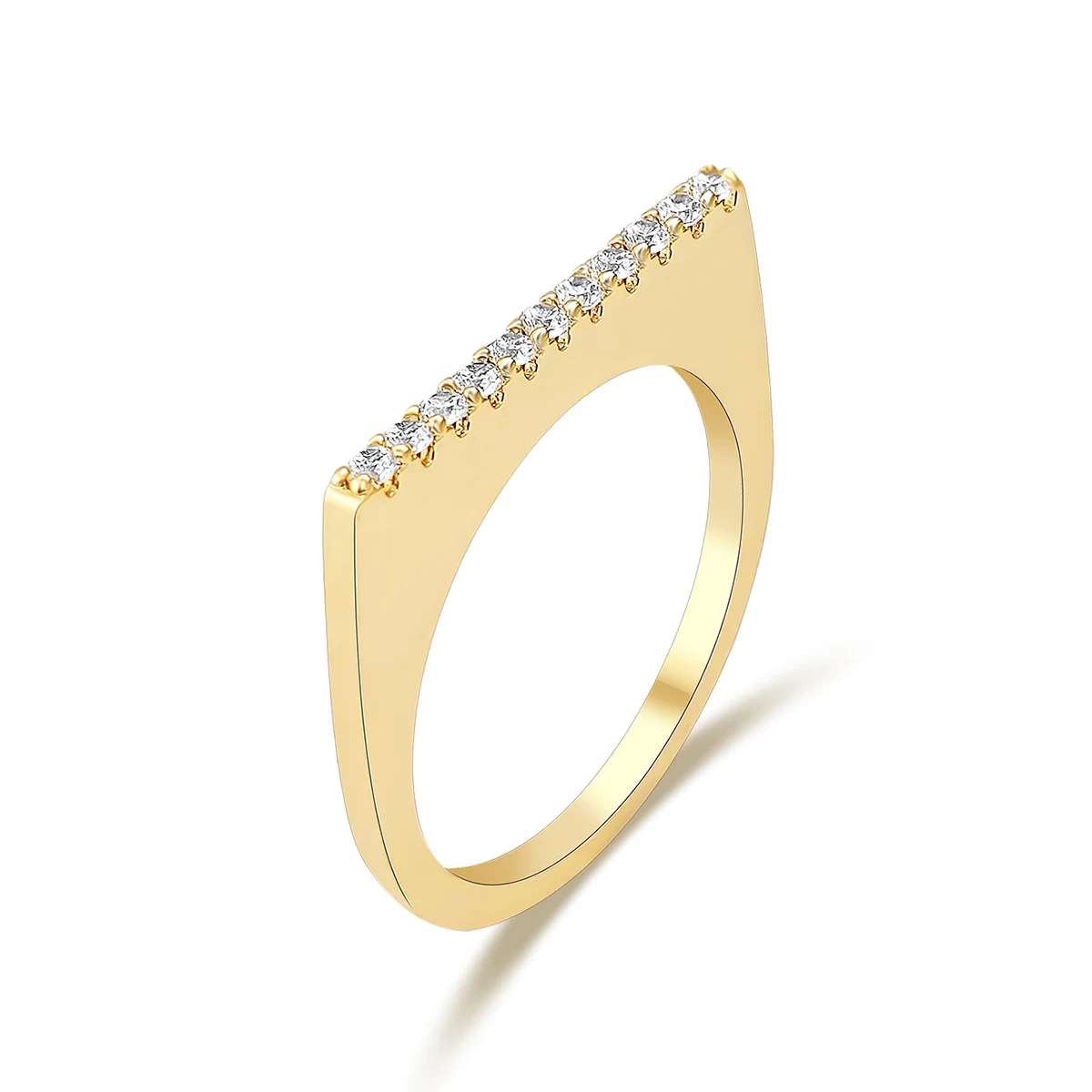 Fashion Design Full of Diamonds Ring Light Luxury Temperament Popular Titanium made by BlueOne Jewelry