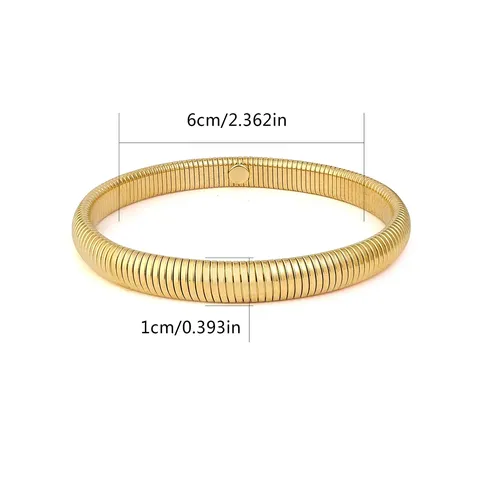 Stainless Steel Fashion European and American Antique Style Fashion Titanium Steel Wide Bracelet - view 3