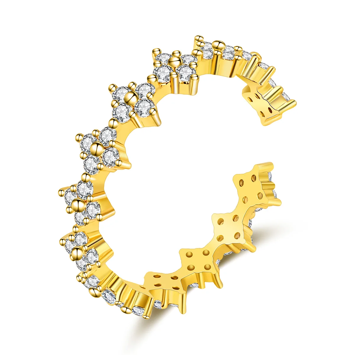 Fashion Open End Rings Women Sweet Temperament Niche Finger Ring made by BlueOne Jewelry