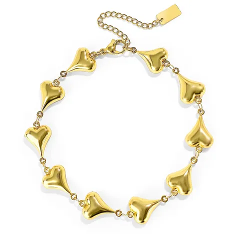 Fashion Simple Love Heart Bracelet Stainless Steel Bracelet Female Niche Hundreds - Stainless Steel jewelry made by BlueOne Jewelry