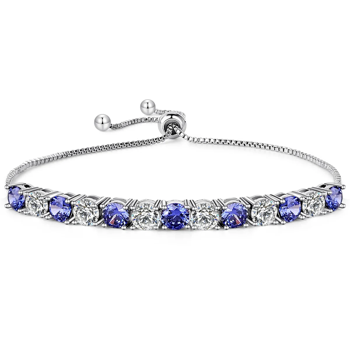 Fashion Simple Round Zirconia Bracelet Single Row Zirconia Light Luxury Bracelet made by BlueOne Jewelry