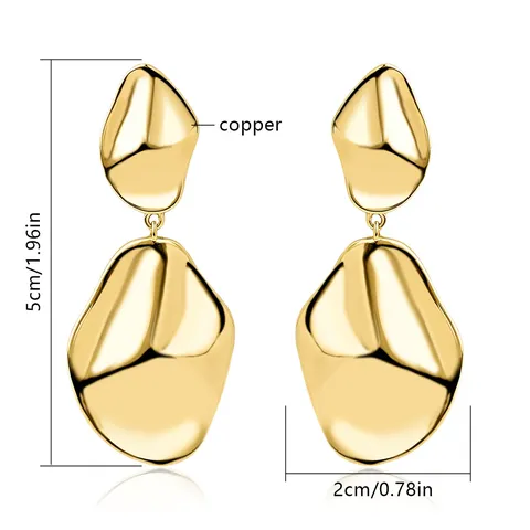 Fashionable and Individual French Irregular Earrings Women’s Hong Kong-style Stud Earrings - view 3