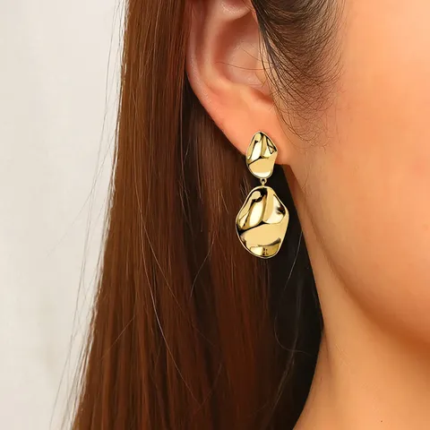 Fashionable and Individual French Irregular Earrings Women’s Hong Kong-style Stud Earrings - view 2