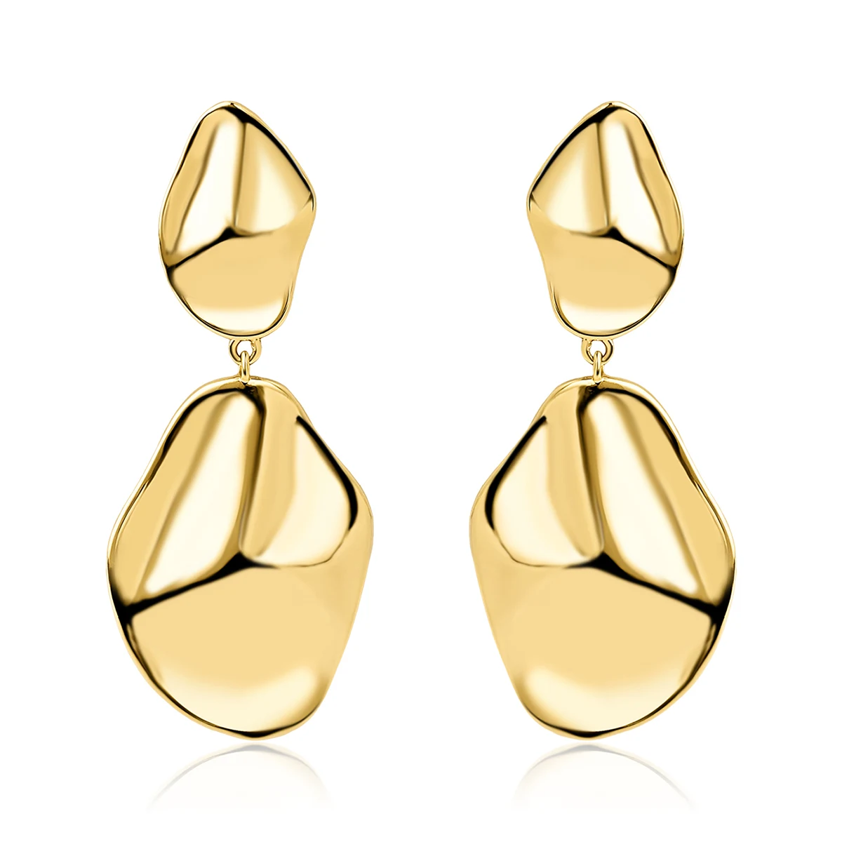 Fashionable and Individual French Irregular Earrings Women’s Hong Kong-style Stud Earrings made by BlueOne Jewelry