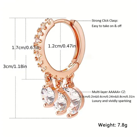 Fashionable Atmosphere Earrings Female Burst Paragraph Europe and the United States - view 3
