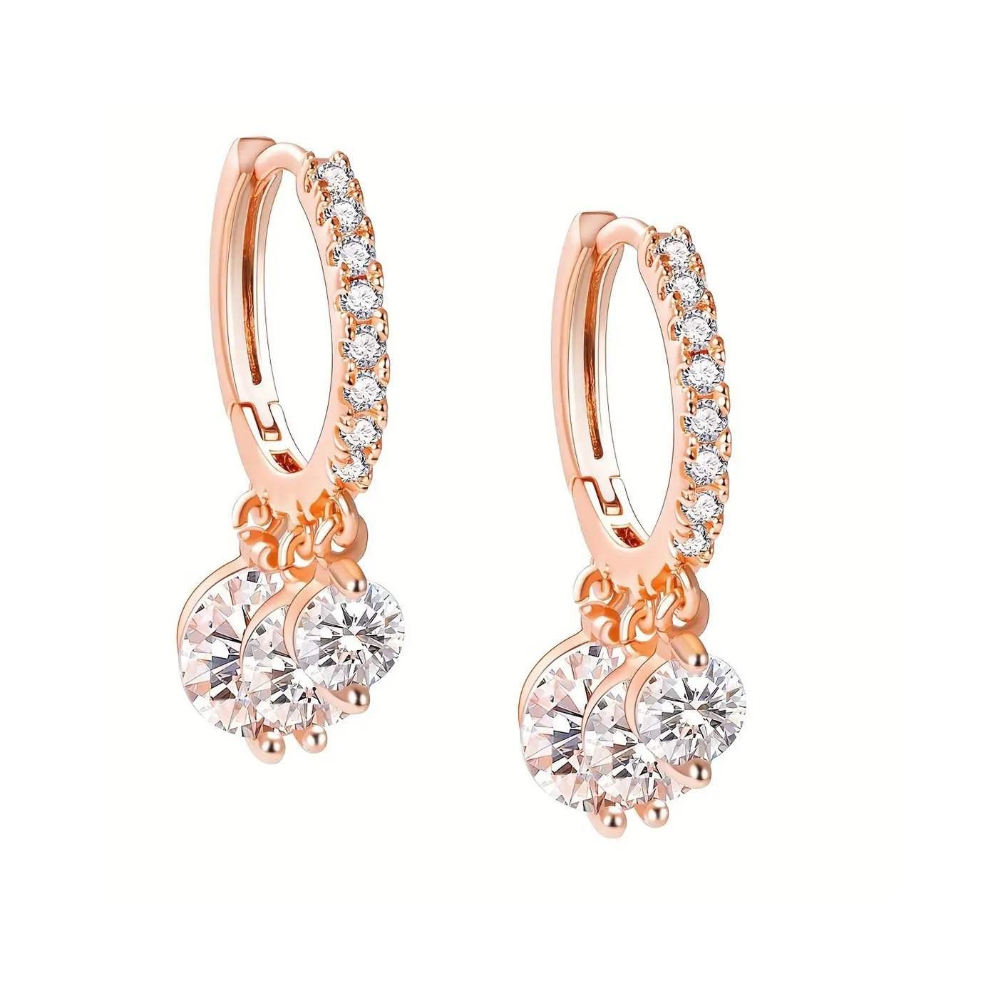 Fashionable Atmosphere Earrings Female Burst Paragraph Europe and the United States made by BlueOne Jewelry