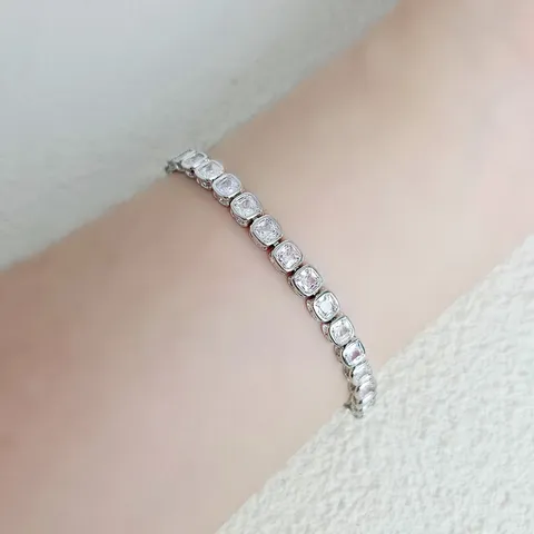Fat Square Zirconia Senior Sense Bracelet Full of Diamonds Personalized Fashion - view 2