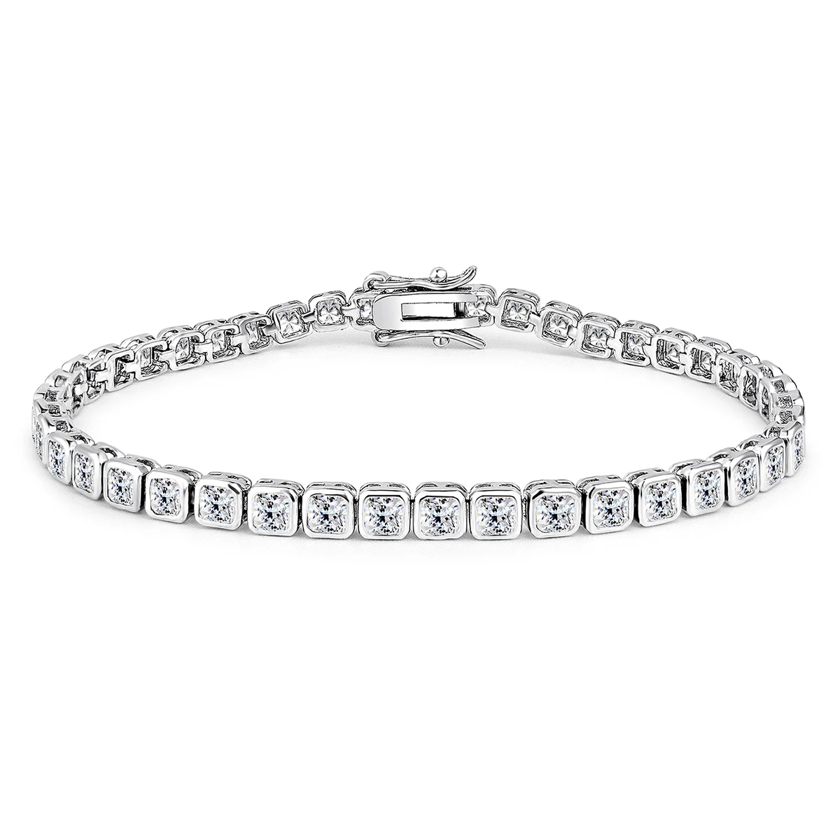 Cubic Zirconia Fat Square Zirconia Senior Sense Bracelet Full of Diamonds Personalized Fashion made by BlueOne Jewelry