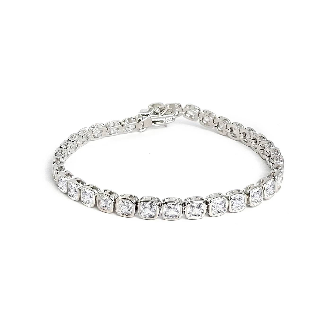 Fat Square Zirconia Senior Sense Bracelet Full of Diamonds Personalized Fashion made by BlueOne Jewelry