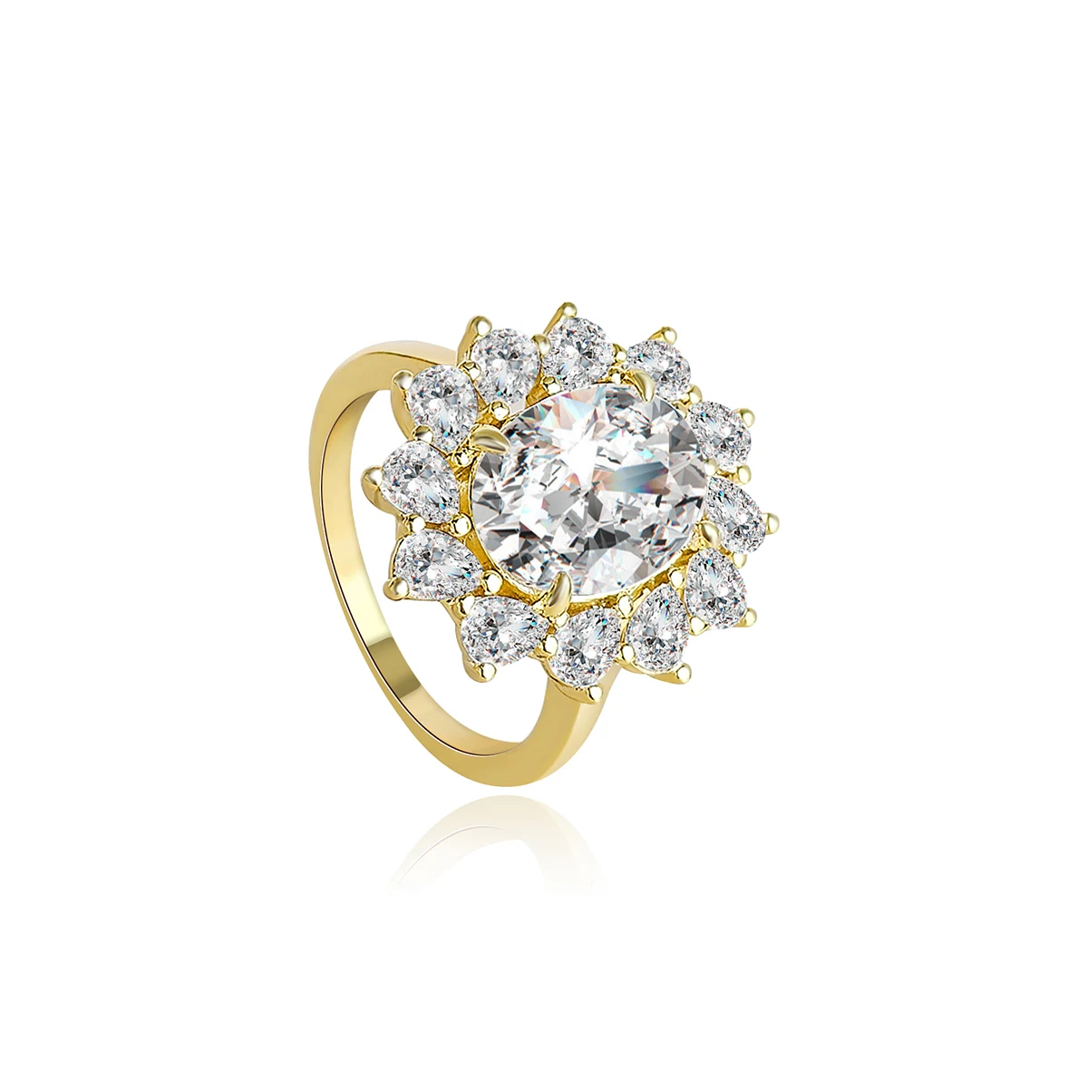 Models Full of Diamond Row Ring Niche High-level Europe and the made by BlueOne Jewelry