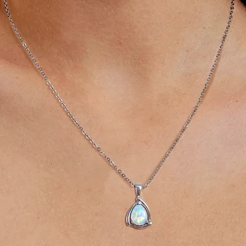 French Light Luxury Romantic Simple Hollow Drop Pendant Necklace Stainless Steel - view 2